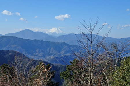 2017.1.3 高尾山、距離：55km<br />ハイカーで賑わう山頂からの富士山