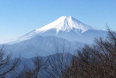 2017.1.28 扇山、距離：40km、写真：G.Eさん<br />秀麗富嶽十二景の冬晴れの扇山山頂から