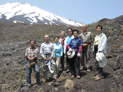 富士山とまぼろしの滝にて