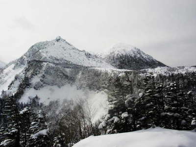 中山展望台より東天狗・西天狗岳