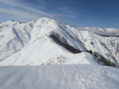 棒立山よりタカマタギを望む