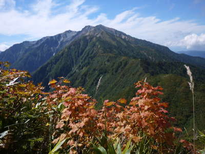 秋の気配の稜線