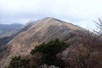 樹氷に覆われた万三郎岳