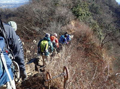 仏果山から先の稜線