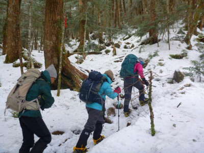 中山峠への登り