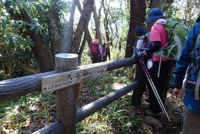 大平山に向かう標識