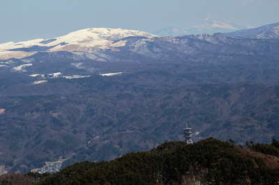 西峰より車山、黒班山、浅間山