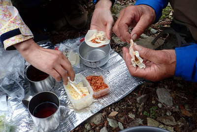 餃子の皮でカルツォーネ