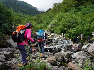 大樺沢の二ツ目の橋 