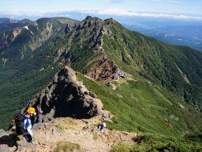 赤岳から横岳方面 