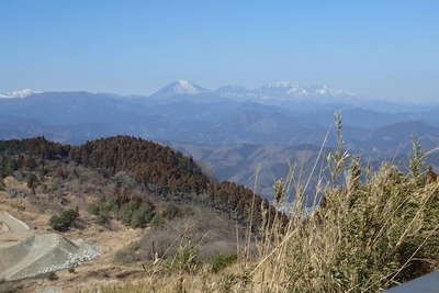 三峰山頂からの男体山