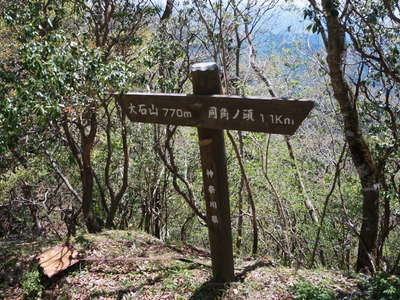 一般登山道に出る 