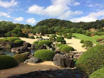 前日に寄った足立美術館の庭園 