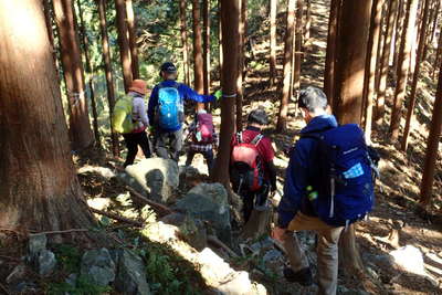 高水山への下り