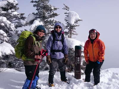 黒斑山山頂にて 