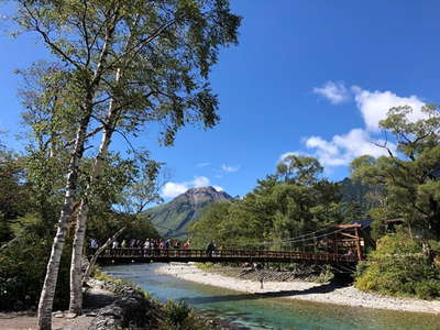 河童橋と焼岳 