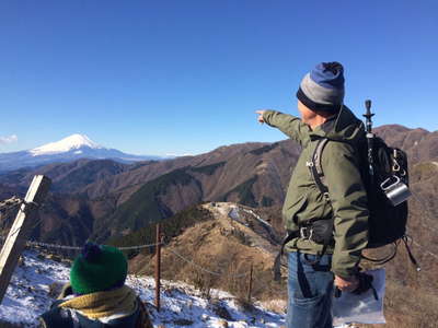 三ノ塔の地蔵と富士山 