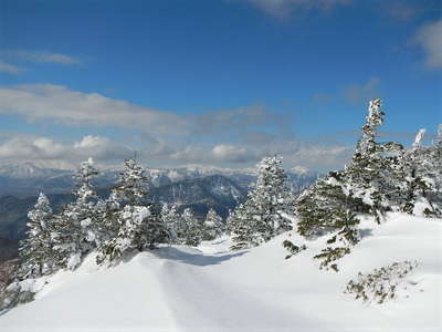 至仏山・燧ケ岳方面の最後の展望