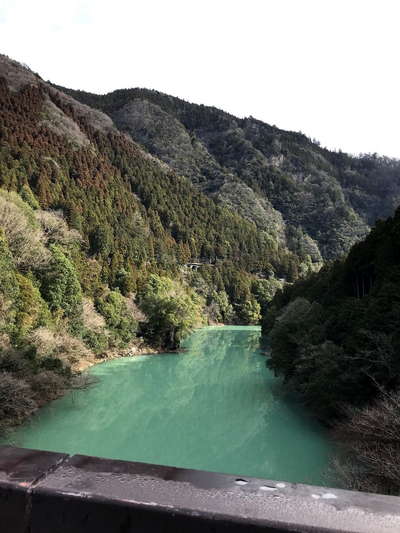 数馬峡橋から見た数馬峡