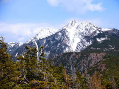 西岳山頂から権現岳 