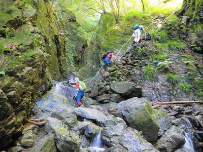 左岸の登山道へ