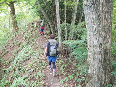 惣岳山への縦走路