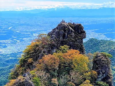 先程まで居た獅子岩