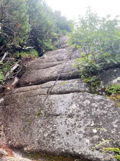 鎖場というか岩登り 