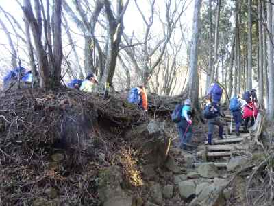 イタツミ尾根　ヤビツ峠から1時間程の登山道