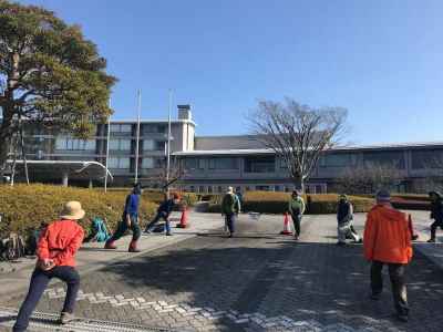 湘南国際村でストレッチ