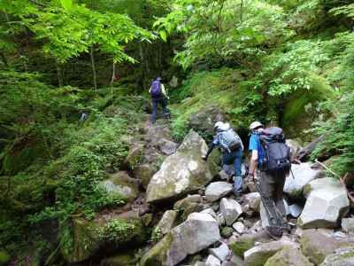 涸沢分岐過ぎ