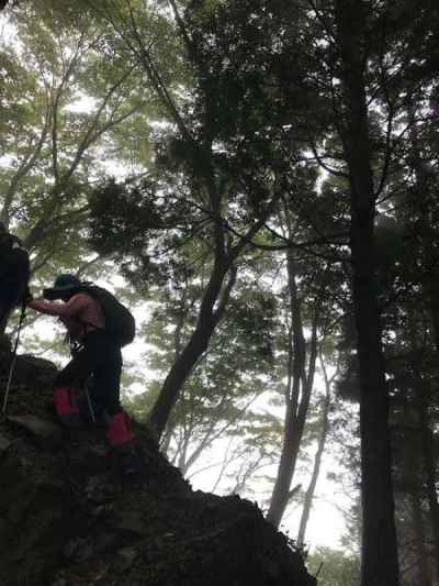 尾根を登る