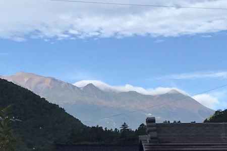 宿から見えた御嶽山