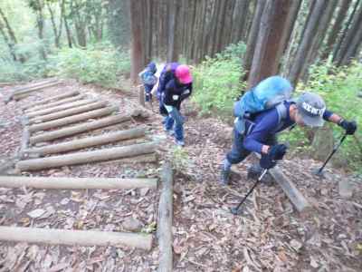 階段は通行禁止 