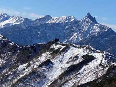 槍や笠、遠くは富士山まで見えました 