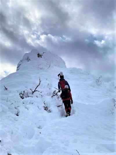 剣ヶ峰山への登り返し