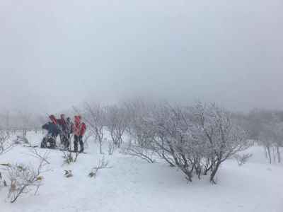 この方向に見えるはずの鬼面山が見えない 