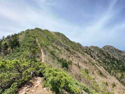 山頂への稜線 