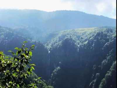 大日平山荘裏手からの不動滝 