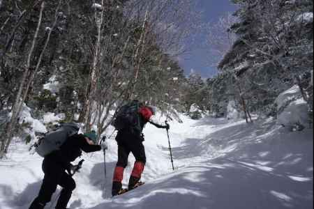 急坂が断続する登山道 