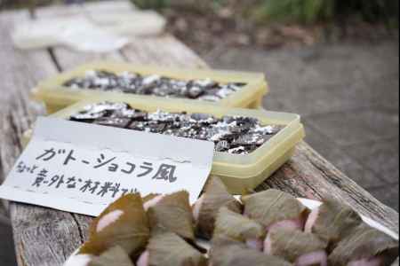 ガトーショコラと道明寺