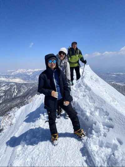 山頂にて