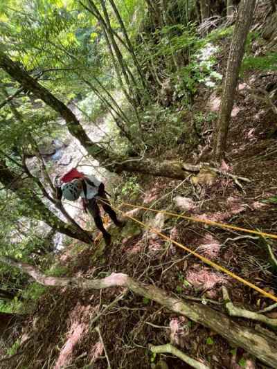 高巻からの懸垂下降