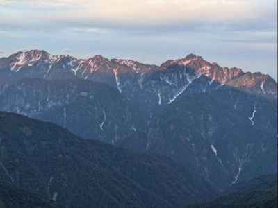 眼前には立山連峰と剣岳 