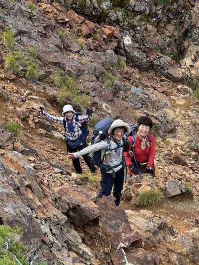 岩場の連続 