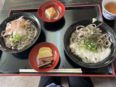 永平寺そばとごま豆腐。お店秘伝の出汁は透明（２日目） 