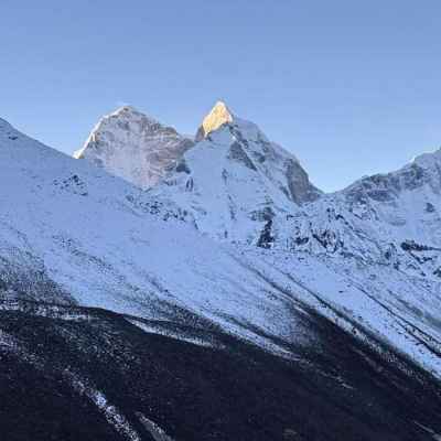 ディンボチェからのアマダブラム（北面）&nbsp;