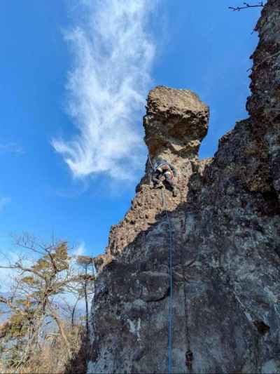 続いてマダムKさん登攀！