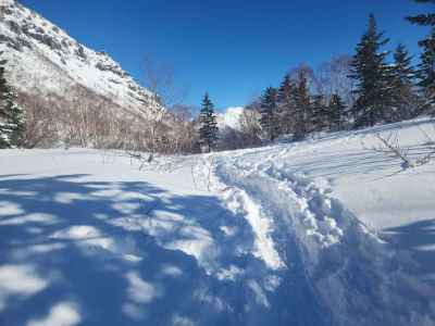 下堀沢出会へ向う
