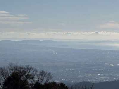 下社から相模湾を望む